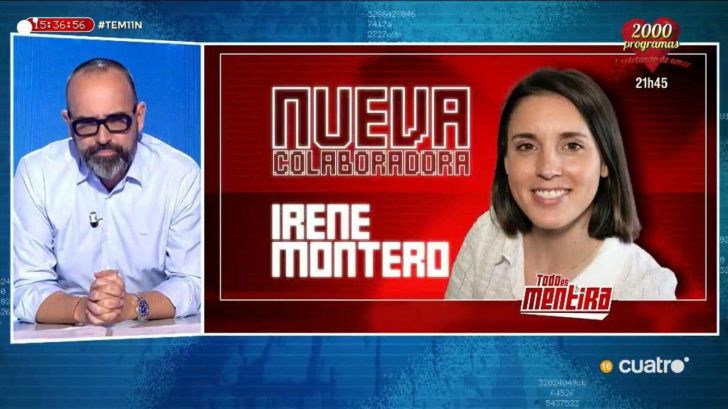 Irene Montero se deja embaucar por la televisión